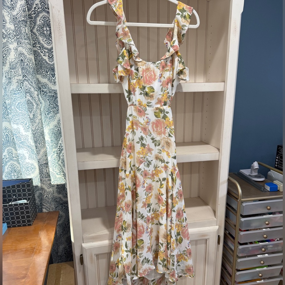 Petal and Pup side cut out Ruffle Maxi Dress